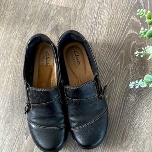 Clarks Men's Black Leather Shoes